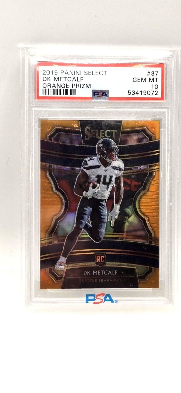 2019 DK METCALF Rookie #/49 Select Concourse ORANGE Prizm 37 PSA 10 - Rare